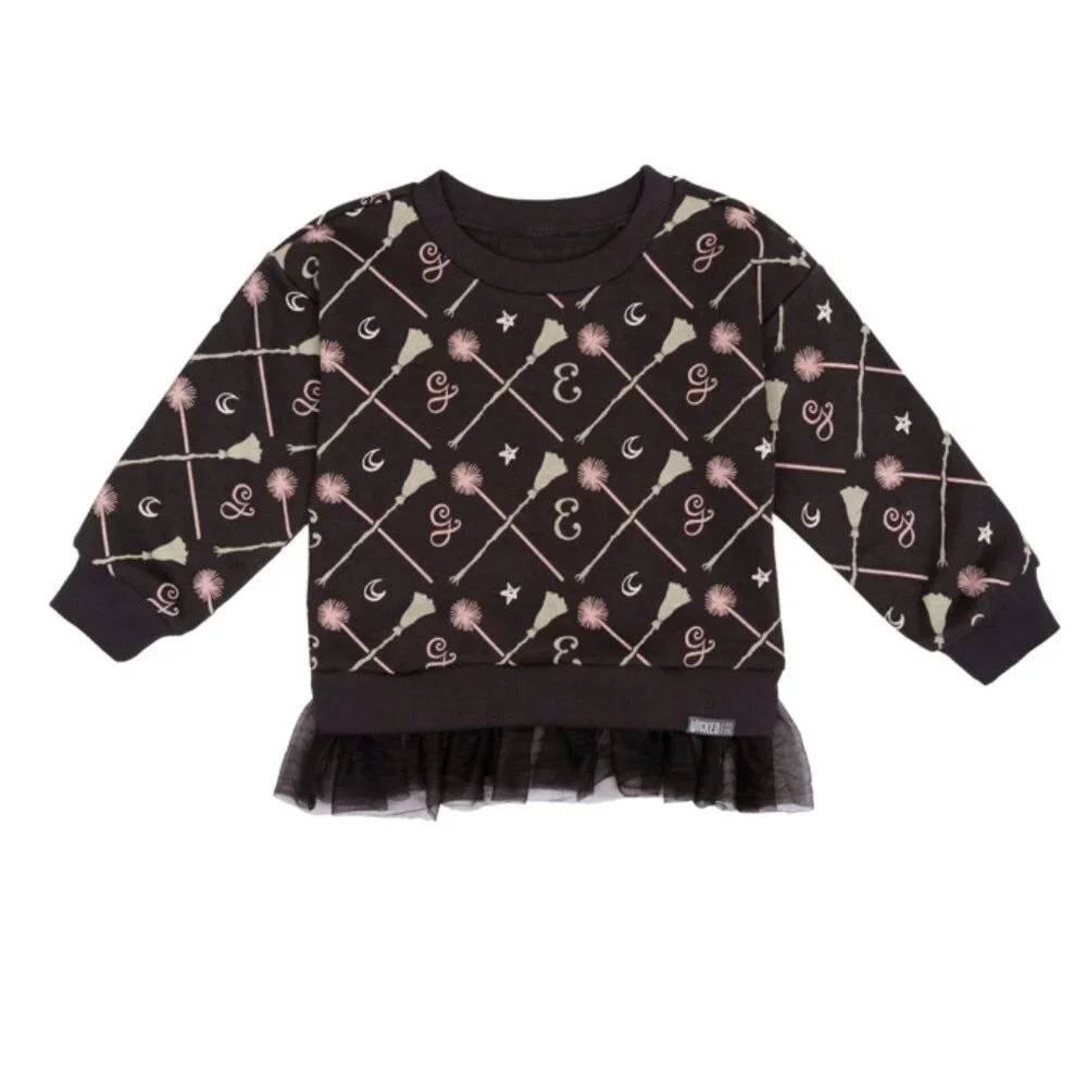 Modern Moments x Wicked Black Wand & Broom Sweatshirt with Tulle Skirt